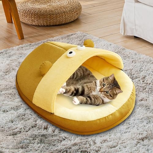 Lit pour chat avec support de cou et niche lavable douillette - 5