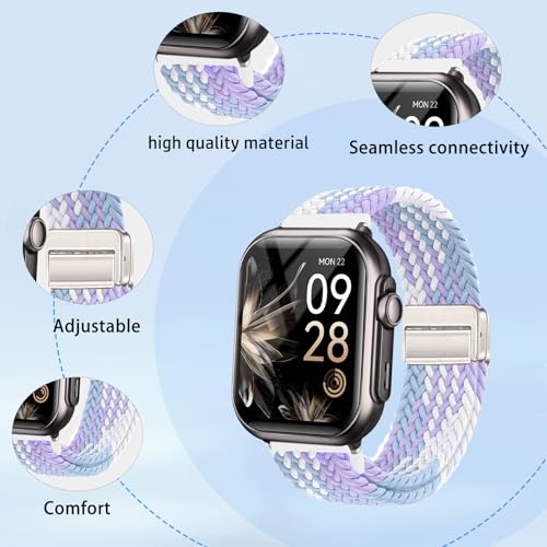 Correa de nylon para reloj RUXINGX G62 ajustable violeta miniatura 2