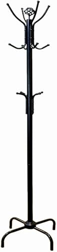 Rack de metal para abrigos chamarras y bolsas de color negro
