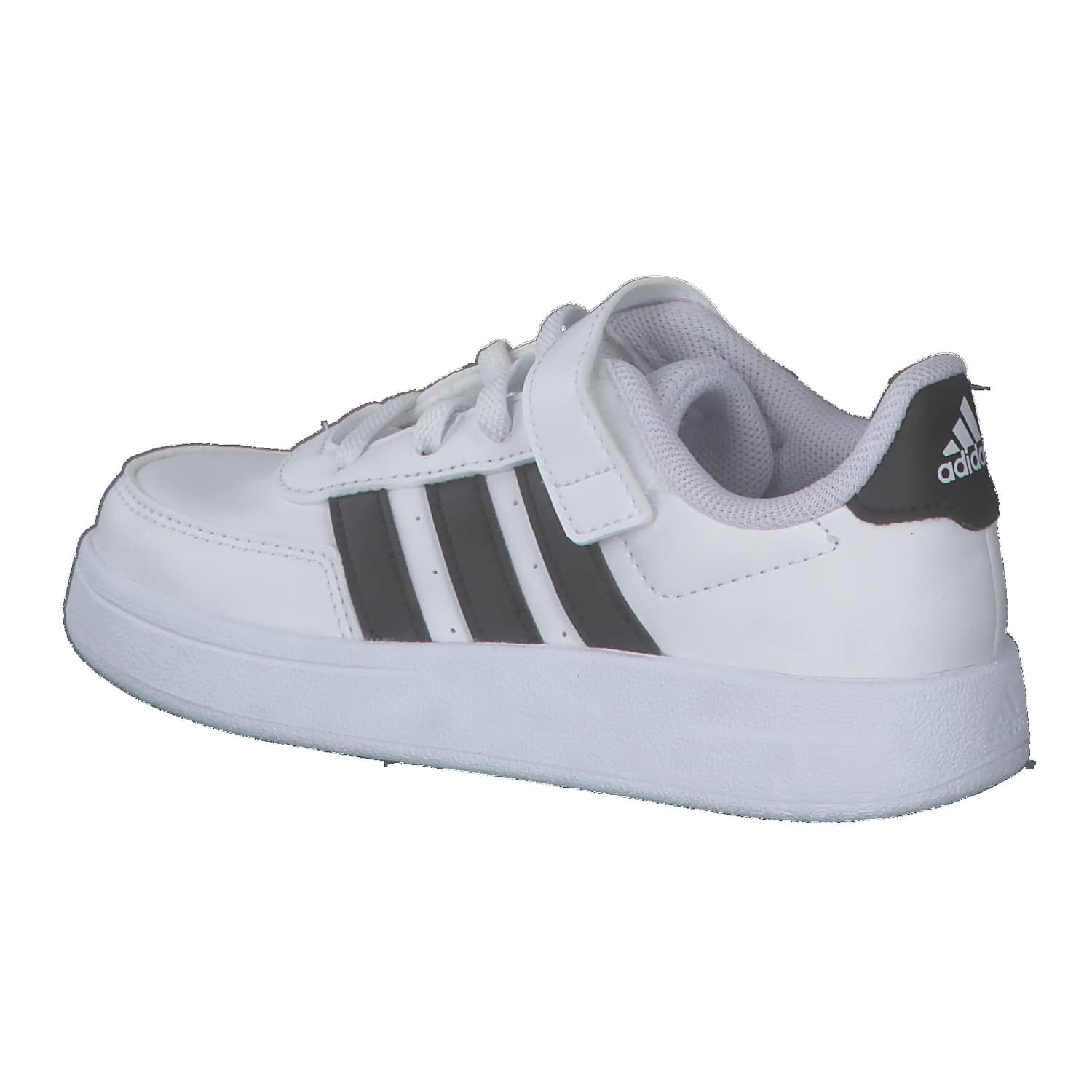 adidas Unisex niños Breaknet Lifestyle Court Elastic Lace and Top Strap Shoes, Cloud white/core black/core black, 33 EU
