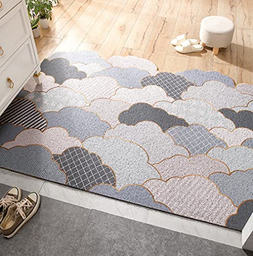 WmHeoo2077 Fußmatte,Mikrofaser Super Absorbent Water Low Profile Mats,Betreten Sie das Haus, Heimwerker können die rutschfeste Fußauflage C_120 x 140cm schneiden Cover