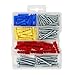 T.K.Excellent Plastic Self Drilling Drywall Ribbed Anchors with Screws Assortment Kit,100 Pieces