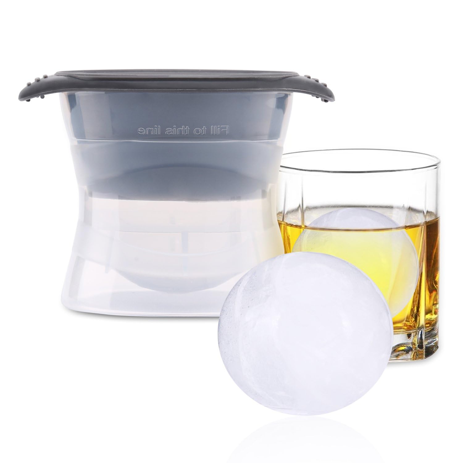 Molde de Hielo Redondo 6 cm DasWas para Whisky Cócteles
