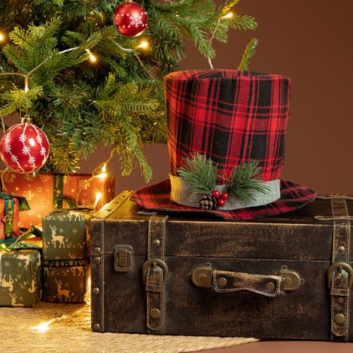 Sombrero de estrella negro TSMORY para decoración de árbol de Navidad con estructura de madera 8