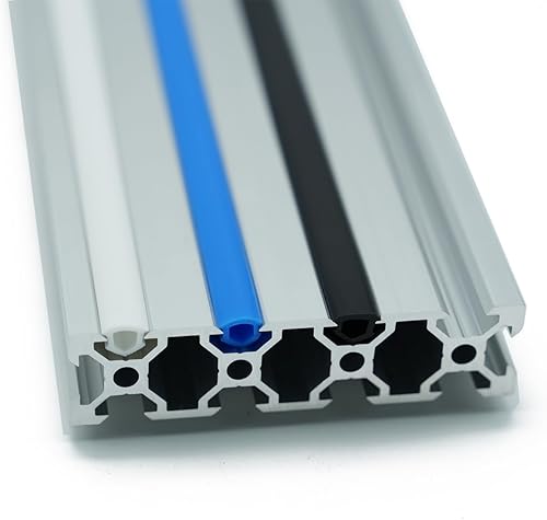 Miniatura 7 de Iverntech Protección contra el polvo Cubierta Suave Sello Tira para 20 Serie 0.236 in Ranura Aluminio Perfil Extrusción Negro 5 Metros
