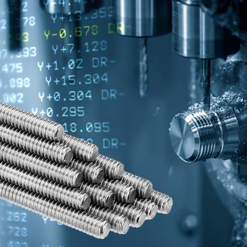 PATIKIL 3/8-16 UNC 304 Edelstahl Gewindestange, 2 Stück 254mm Länge Langgewindeschraube Gewindestangen Gewindestab Gewindestifte für Verankerungsschraube, Klemmen, Hänger und U-Bolzen