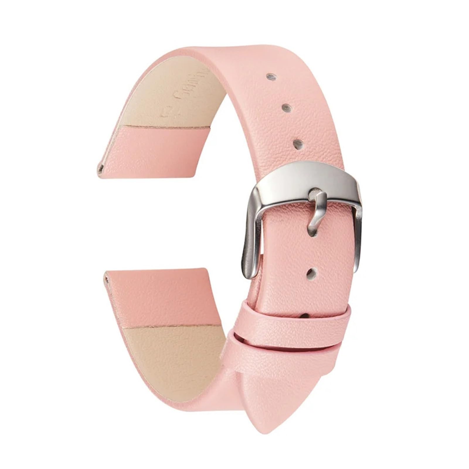 Correa de cuero genuino suave EDVTK35 rosa elegante para reloj moderno 6