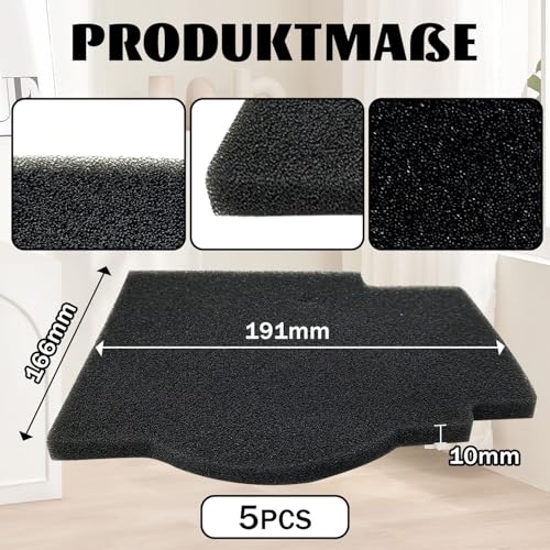 Filter kompatibel mit Lunos Silvento Abluftgerät, 5 Stück Ersatzfilter für 2/FSI-R, 039 721, 191 x 166 mm Staubfilter Luftfilter (5 Stück-)