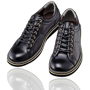 TOMO&CO プレーントゥ 本革 黒レースアップ 28cm プレーントゥ