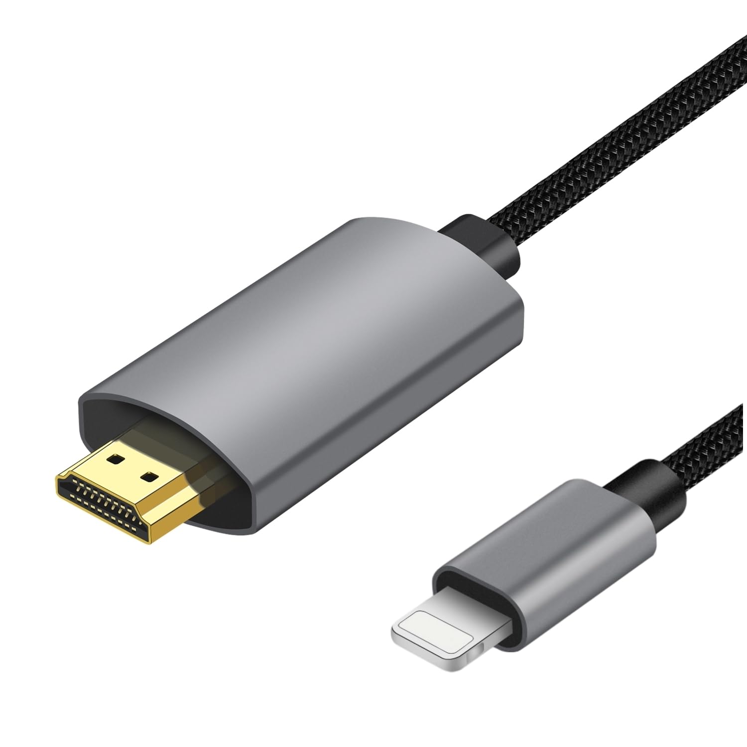 【2026新版 MFi認証品】HDMIケーブル iPhone HDMI変換ケーブル 2.5M Digital AV変換アダプタライトニング HDMI変換ケーブルミラーリング 電源不要 設定不要 携帯の画面をテ レビに映す 同画面テレビ接続 簡単接続 テレビに映す 音声同期出力 iPhone/iPad対応 映画/オフィス/ゲームに適用 i0S9.2 to i0S18に対応-グレー