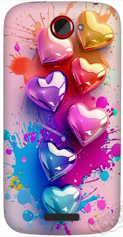 Coque en plastique rigide compatible avec Htc One S,Design coeur