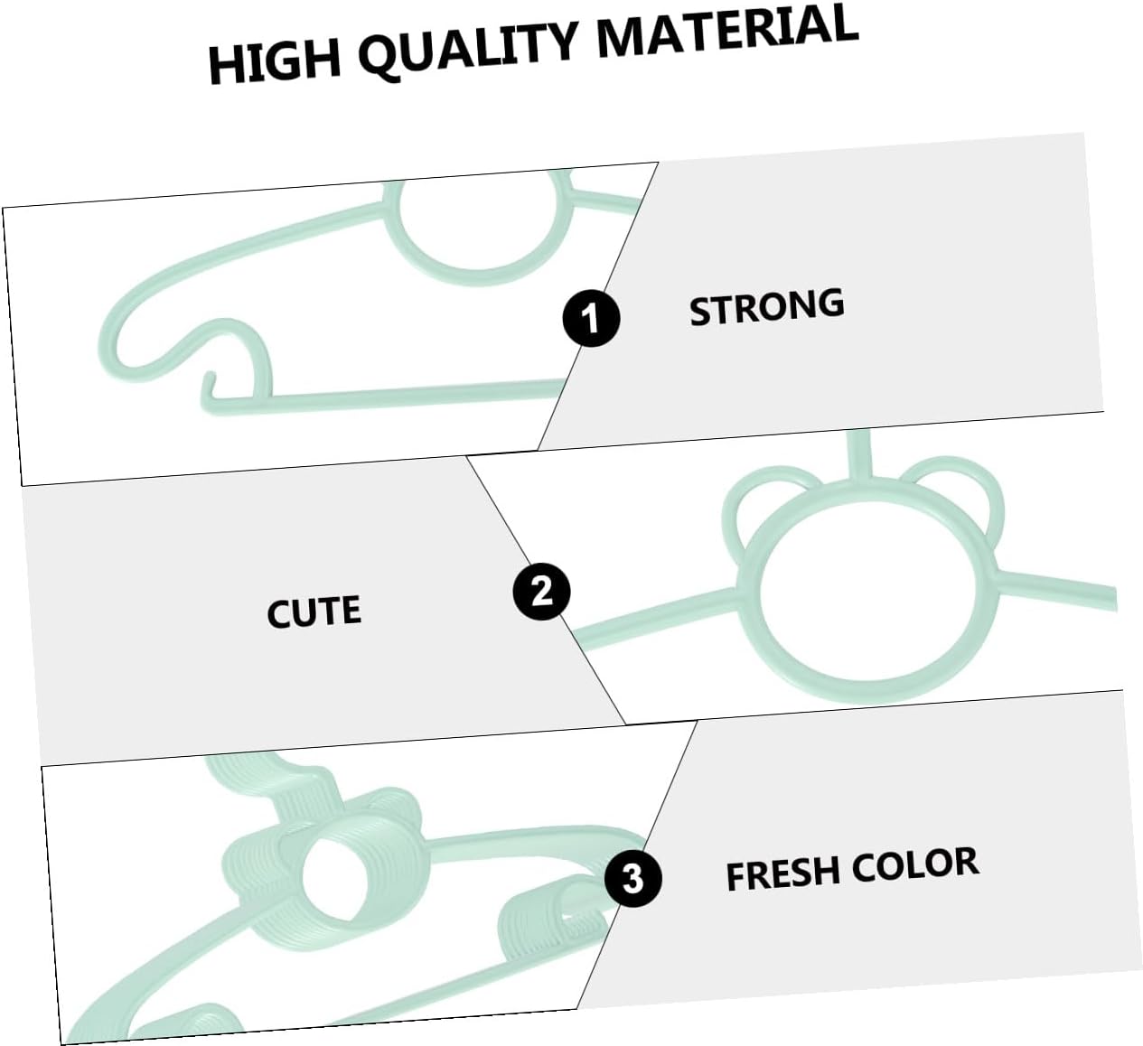 10pcs Green Plastic Infant Clothes Hanger for Home Storage and Drying Xmas