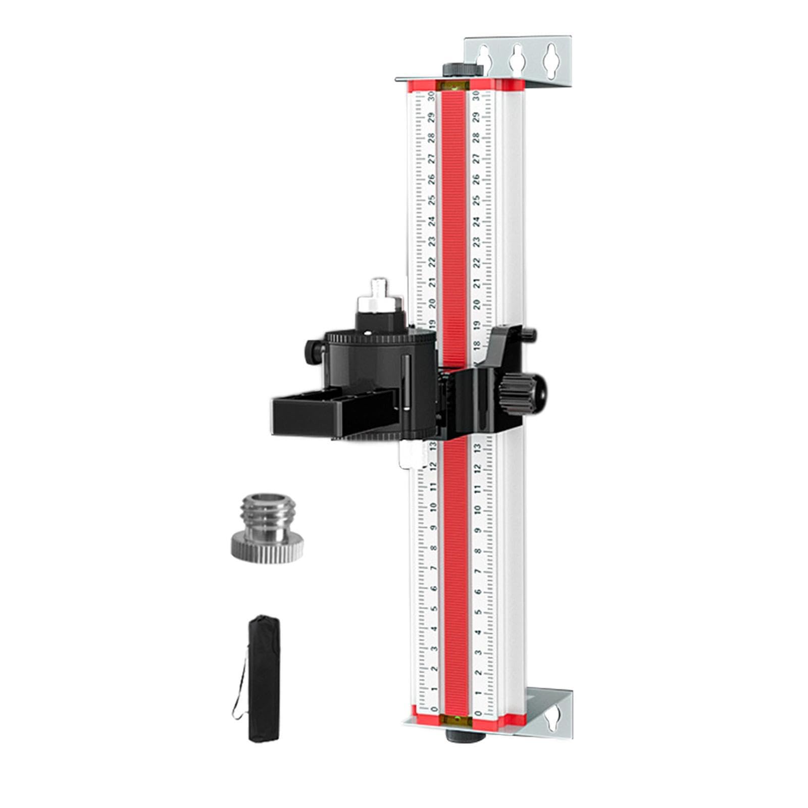 Cydzsra Adjustable Clear Scale Level Wall Mount Leveling Tool Support Multifunctional Accurate Leveler Wall Bracket Practical Leveling Bracket For Measuring, Movable 30Cm
