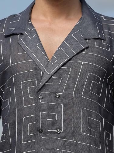Image of Lymio Regular Fit Shirt for Men|| Men Stylish Regular Fit Shirt (Linen-E-Squre)