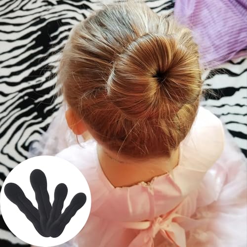 4-Pack Hair Bun Maker for Women - 2 Small & 2 Large Non-Slip Foam Sponge Bun Shapers for Easy Updos, Lazy Hair Curler Bun Clips, Reusable Magic Bun Curler for Long/Short/Thick/Thin Women Hair - Thumbnail 4