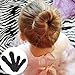 4-Pack Hair Bun Maker for Women - 2 Small & 2 Large Non-Slip Foam Sponge Bun Shapers for Easy Updos, Lazy Hair Curler Bun Clips, Reusable Magic Bun Curler for Long/Short/Thick/Thin Women Hair