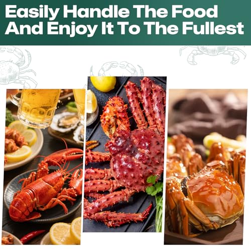 6-Piece Stainless Steel Crab Leg Crackers Set - Seafood Utensils for Boil Parties with Forks and Shellfish Tools, Dishwasher Safe - Image 7