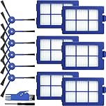EATBALE Replacement Part Accessories for Eufy RoboVac X8 Hybrid Series Robot Vacuum Cleaner, 6 x Side Brush, 6 x HEPA Filters, 1 x Cleaning Brush, 1 x Screwdriver, Washable and Reusable (12Pcs)