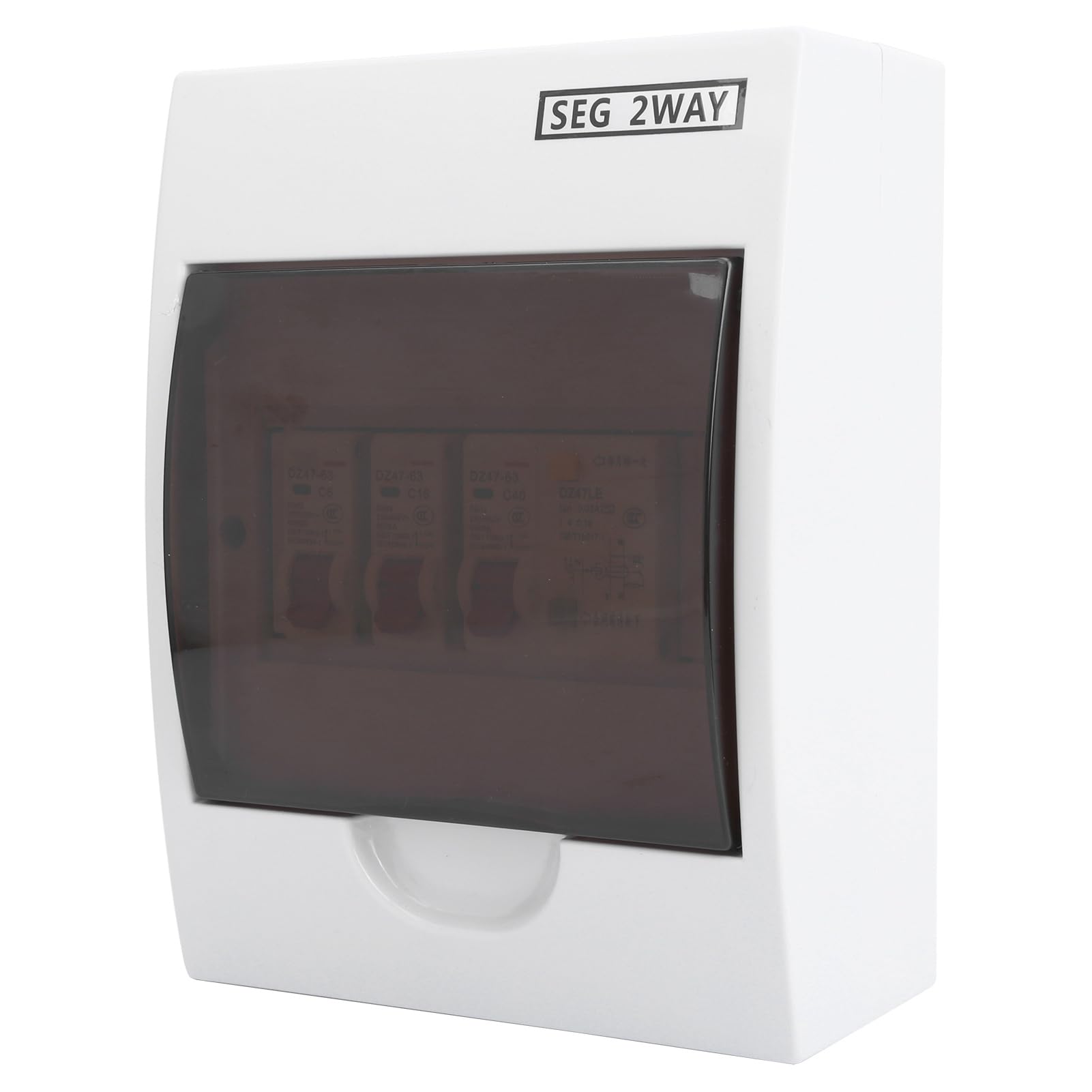 Boîte à Fusibles 2 Voies avec Disjoncteur Différentiel 40A 30mA et 2 Disjoncteurs pour Garage, Atelier et Maison, IP65 Étanche, Installation Facile
