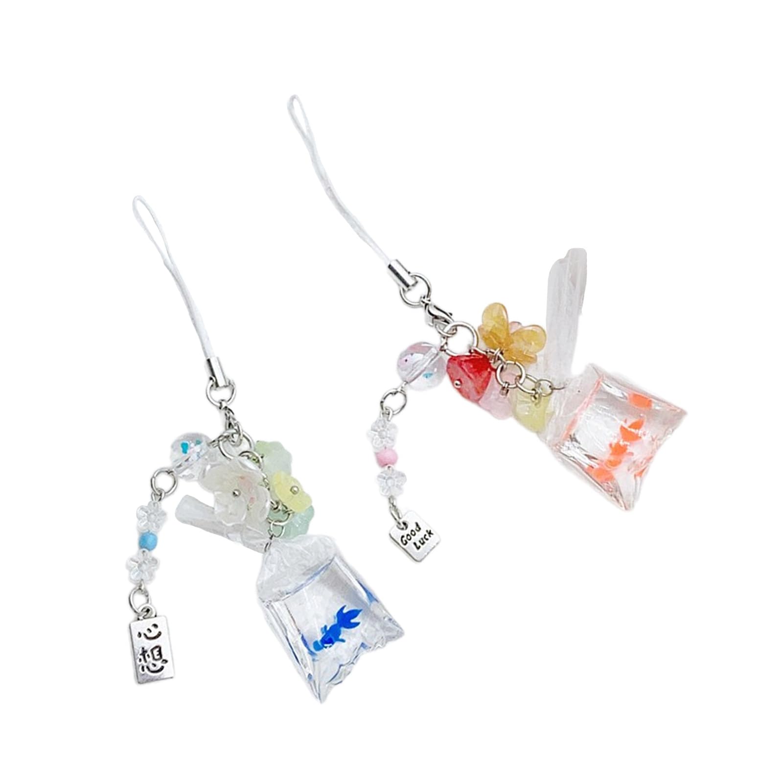 NEWFT Flowers Pendant Sweet Phone Chain Strap Hangings Decoration Keychain Lanyard Small Gifts for Women Girls