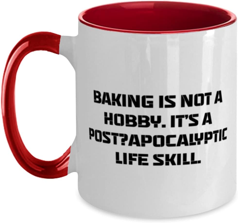 Fancy Baking Two Tone 11oz Mug, Baking is not a Hobby. It's a Post-apocalyptic, Present For Friends, Inspire Gifts From Friends, Baking tools, Baking supplies, Cake decorating, Birthday cake, Birthday