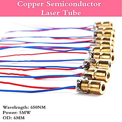 CESFONJER 15 Pcs Mini 3V Laserdiode Lasermodul Laser Punkt Dioden Laser Dot Laserdiodenmodul Head Diode 650nm 6mm