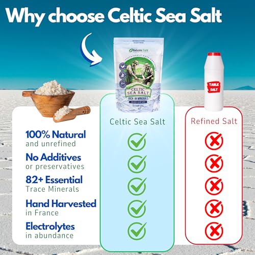 Celtic Sea Salt – 100% Natural Unrefined Celtic Sea Salt – Naturally Enriching Minerals – Light Grey, 1800g – by Natures Cure - Image 3