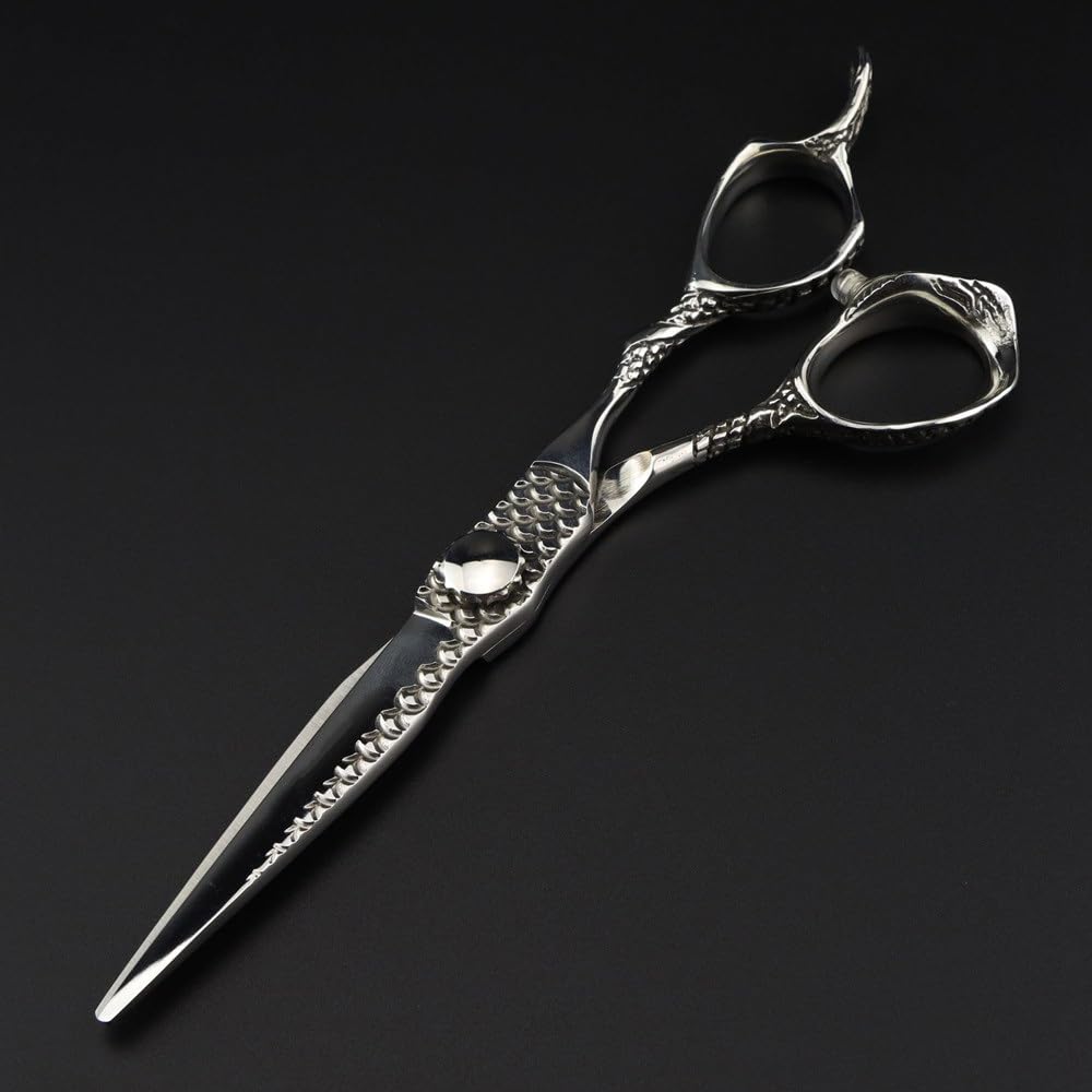 Haarschneideschere, 6 Zoll professionelle JP440c Haarschere mit Stahlskala, Haarschneideschere, Effilierschere, Friseurschere(Schneideschere