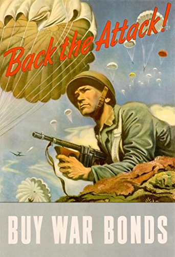 WPA War Propaganda Back The Attack 24x36 Poster