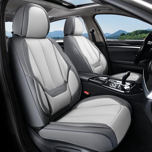 Image of Coverado Seat Covers, Car Seat Covers Front Seats, Car Seat Cover, Car Seat Protector Waterproof, Car Seat Cushion Nappa Leather, Seat Covers Carseat Cover Universal Fit for Most Cars