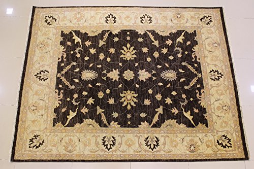 6'6 X 8'3 Double Knot Ziegler Chobi Design Area Rug With Wool Pile - | A 6X8 Large Rug | An Authentic Hand Knotted Chobi Ziegler Rug Made With Vegetable Dyes #TOP1