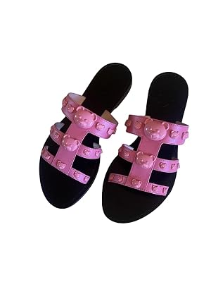 MOSCHINO Leather Slide Sandals Size 36