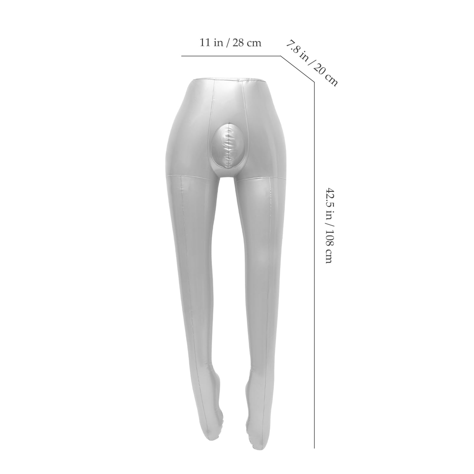 Homoyoyo Inflatable Male Leg Mannequin for Trousers Display Half Body Clothing Form Space Saving Design with Leak Technology for Store Shop Use