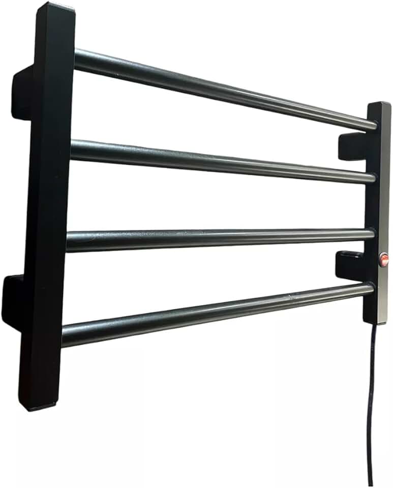 Toalheiro Térmico Elétrico de Parede, 4 Barras Preto 220v