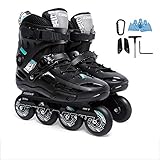 Ajustable: de los niños patines en línea son fáciles de ajustar y pueden crecer con los pies de los niños mayores de 4 tallas de zapatos en el toque de un botón, gracias al sistema de 1-clic. .