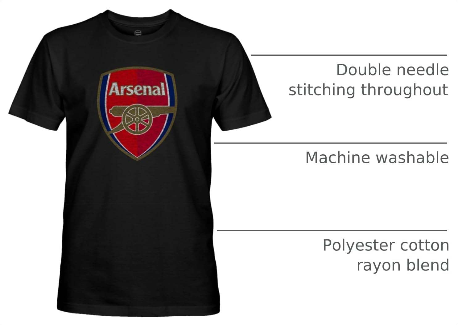 Arsenal FC Badge Premium Vintage Triblend Soccer T-Shirt product thumbnail 3