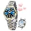 Two Tone Band Blue Dial
