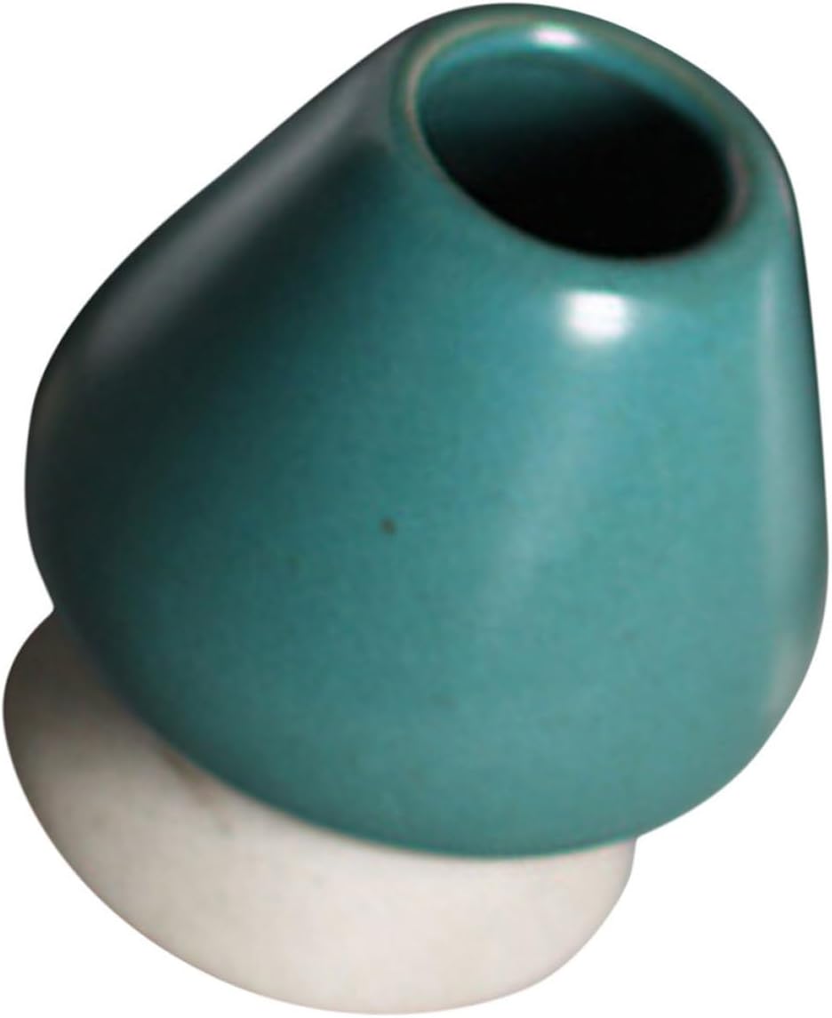 Luxshiny Ceramic Matcha Whisk Holder Green Japanese Style for Tea Ceremony