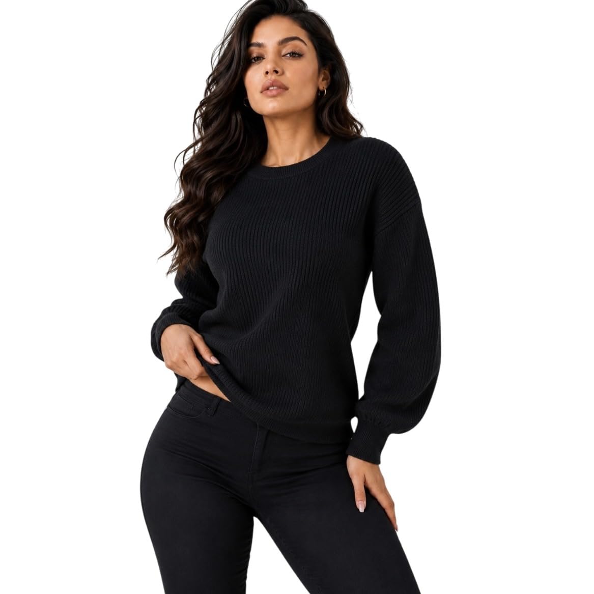 chandre Women's Winter Knit Sweater | One Size | Soft Warm Pullover Top-picture-30