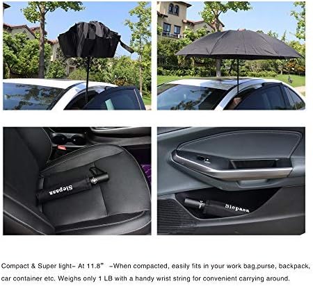 SIEPASA Windproof Travel Compact Umbrella-Automatic Umbrellas for Rain- Folding Umbrella, Travel Compact Umbrella.(Inverted/Black) - Image 6