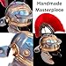 ALADEAN Roman Officer Helmet Medieval Imperial Centurion Helmet Vintage Armor 18g Mild Steel Roman Helmet LARP Cosplay Costume