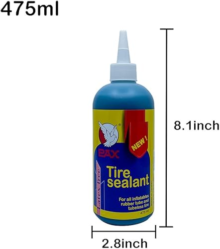 Miniatura 2 de PAX 3 selladores de neumáticos de botella de 16.1 fl oz, tubo de goma inflable, reparación de neumáticos sin cámara, prevención de planos,