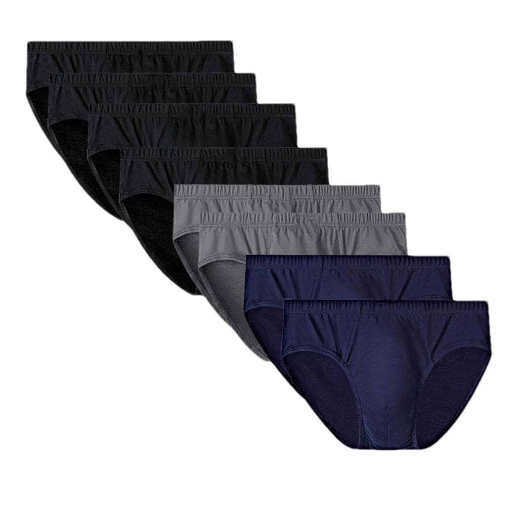 keusyoi Bragas de algodón para hombre, ropa interior de algodón para hombre, pantalones cortos de bikini para hombre, cómodos y sexy, 8 unidades/lote