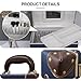 urecity Vintage Makeup Train Case, Navy Blue Artificial Leather, Professional Cosmetic Organizer with Metal Combination Lock, Retro Style Storage Box