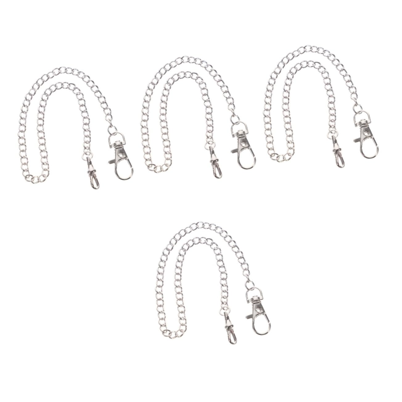 WOFASHPURET 4pcs Pocket Watch Chain for Men Decorative Jeans Chain Lobster Clasp Retro Design for Fashion Enthusiasts for Accessories