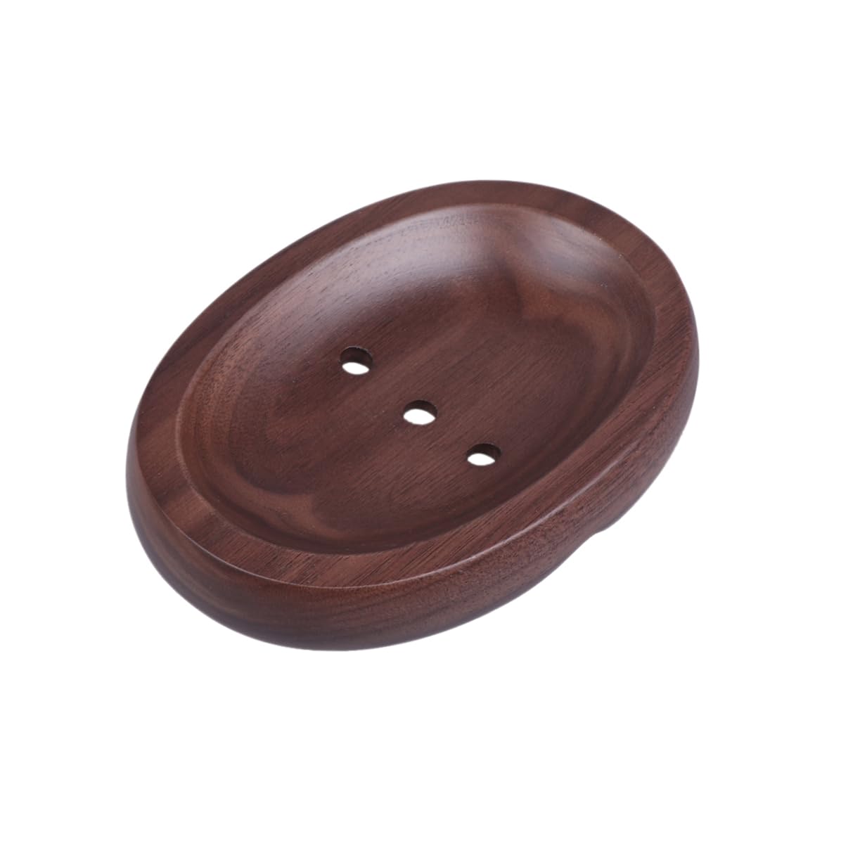 Vassoio Per Sapone in Legno Di Noce Nero 2 Pezzi Portasapone Manuale Creativo Ovale Contenitore Per Sapone Multiuso Per Casa Ufficio