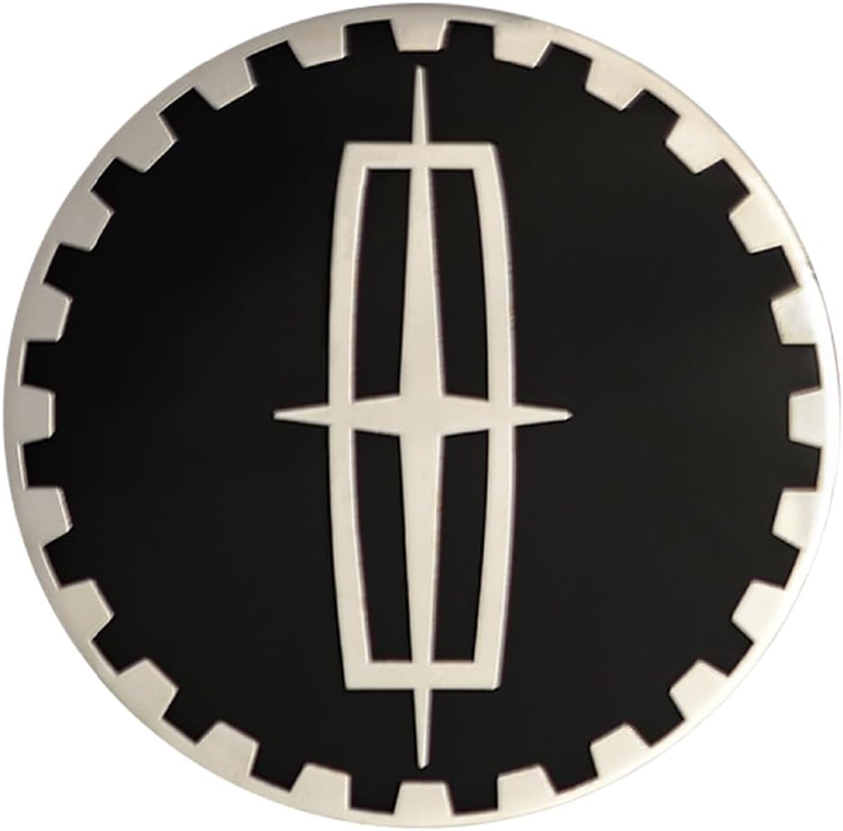 LINC Gold & White Metal Wheel Chip Emblems (Set of 4) | 24K Triple Gold Plated Solid Metal Wheel Chip Emblems, 2.25" | for Lowriders with Recessed Knock Off Spinner Caps