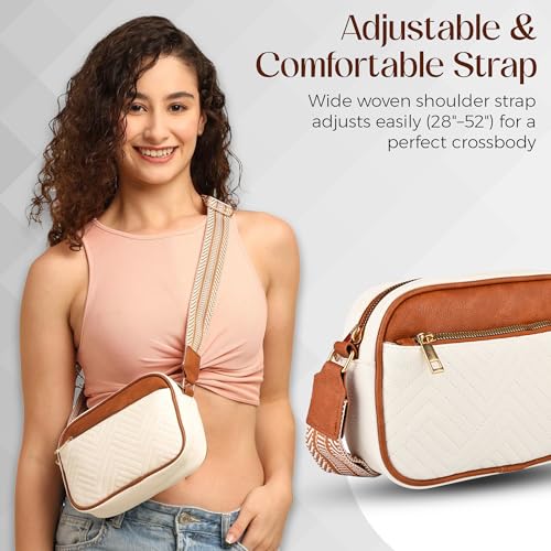 Image of TS WITH TECHSUN Women's Crossbody Sling Bag, Ladies Stylish Purse, Faux Leather Waterproof Messenger Bag, Adjustable Shoulder Strap, Suitable For Travel, Shopping, Etc.