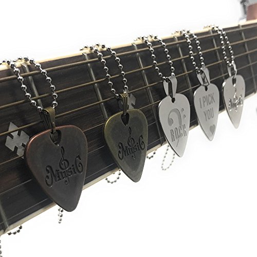 PUNK Pendentif médiator acier inoxydable pour guitare basse électrique Variety Creative Designs Yellow bronze - Les Beatles, Paul McCartney, John Lennon, RIngo Starr, George Harrison PUNK Pendentif médiator acier inoxydable pour guitare basse électrique Variety Creative Designs Yellow bronze – Image 6