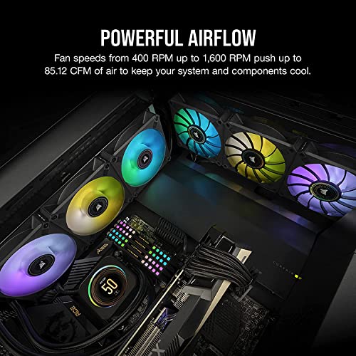 Image of CORSAIR ML140 RGB Elite, 140mm Magnetic Levitation RGB Fan with AirGuide, Single Pack
